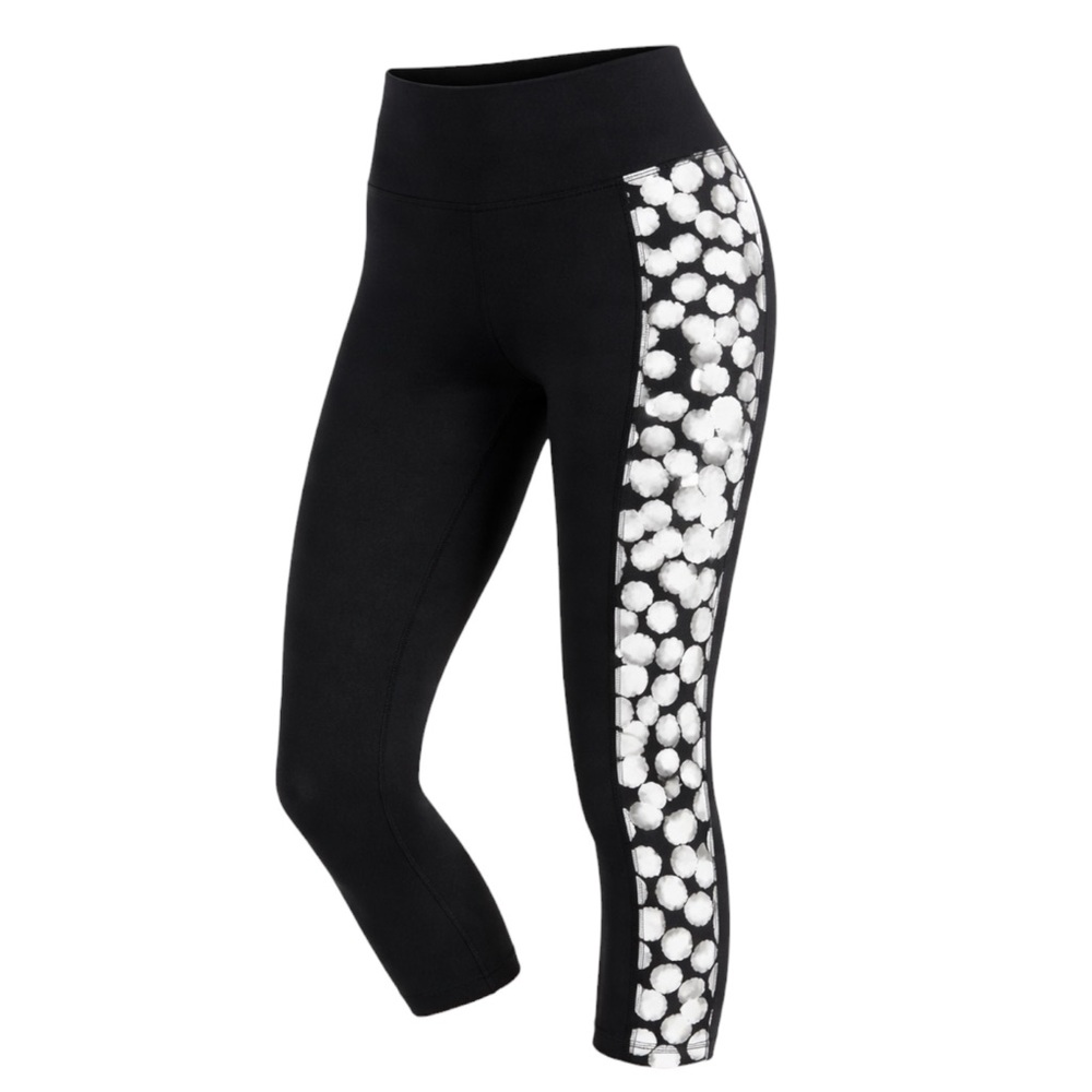 Betsey Johnson Cropped Leggings with Graphic Side Panel Size Medium